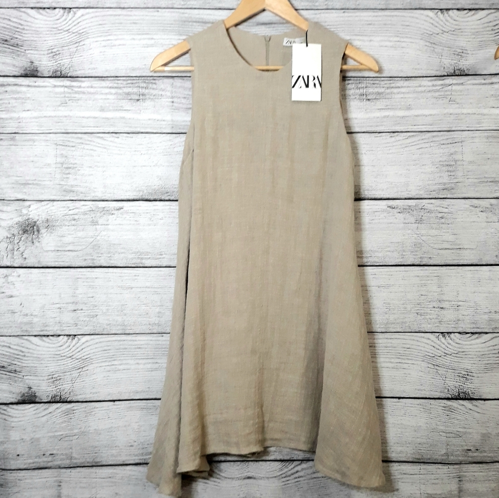 Zara Women's Cream Dress Size S